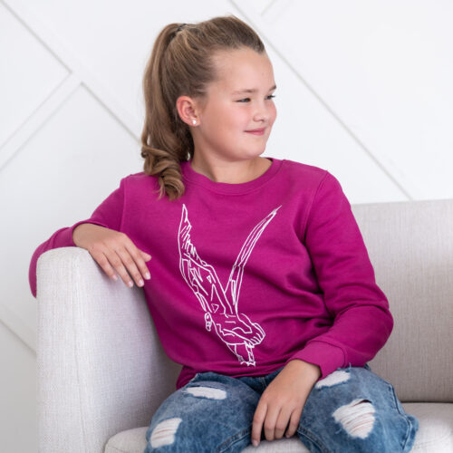 purple pink unisex children sweatshirt