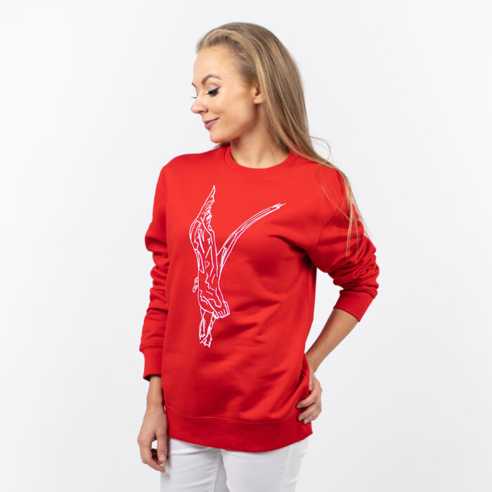 Red Unisex sweatshirt Bird